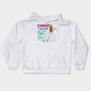 Christ is Alive (Christus Vivit) in colour Kids Hoodie